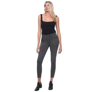 Etienne Marcel EM1036 Gray Skinny Moto Ankle Jeans with Zipper Accent Pockets-27